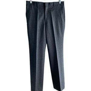 Bert Pulitzer Men's Wool BlendDress Pants Gray Printed Pleated Cuffed Size 36X30